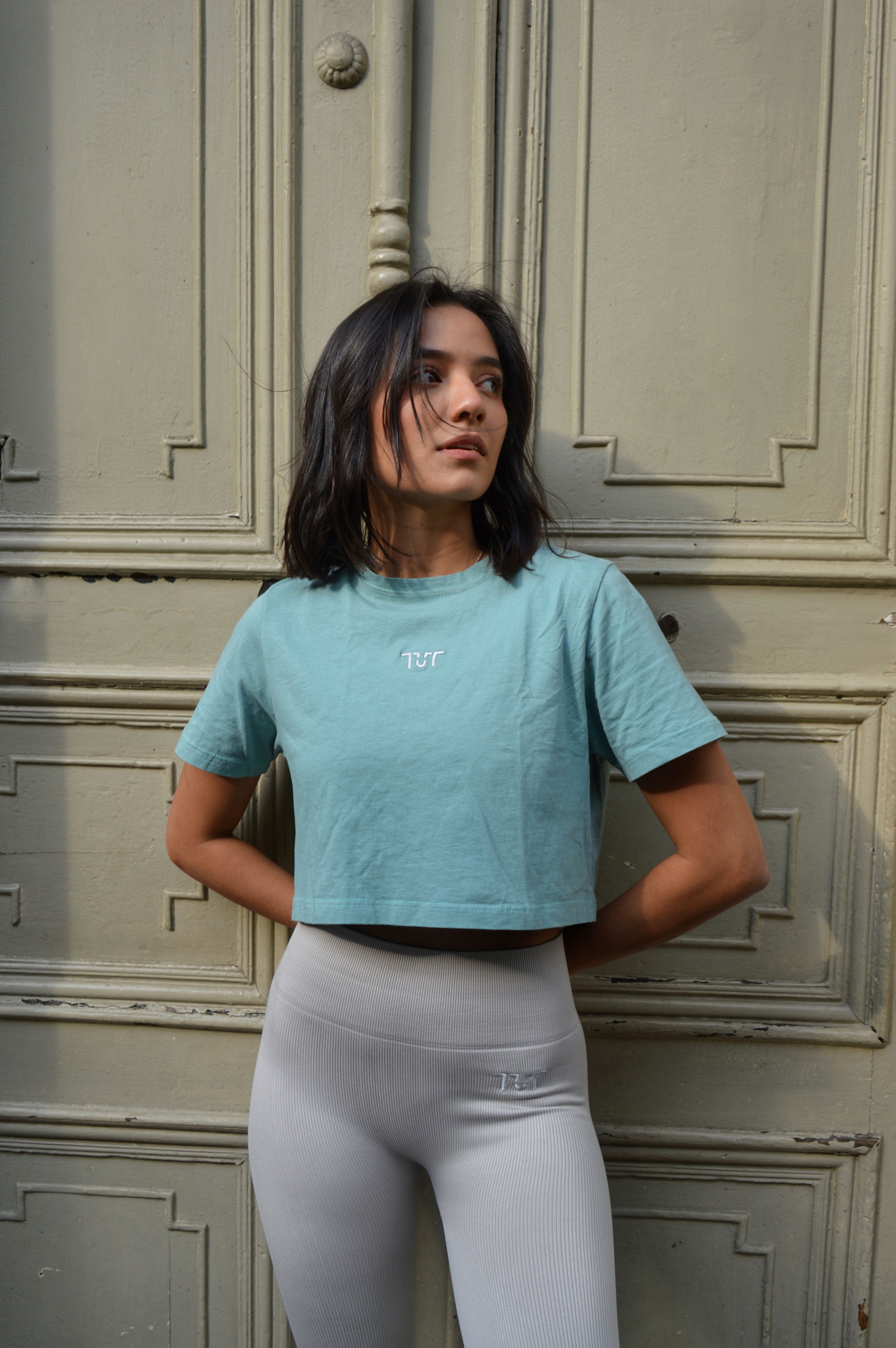 Oversized Cropped T-shirt Mint