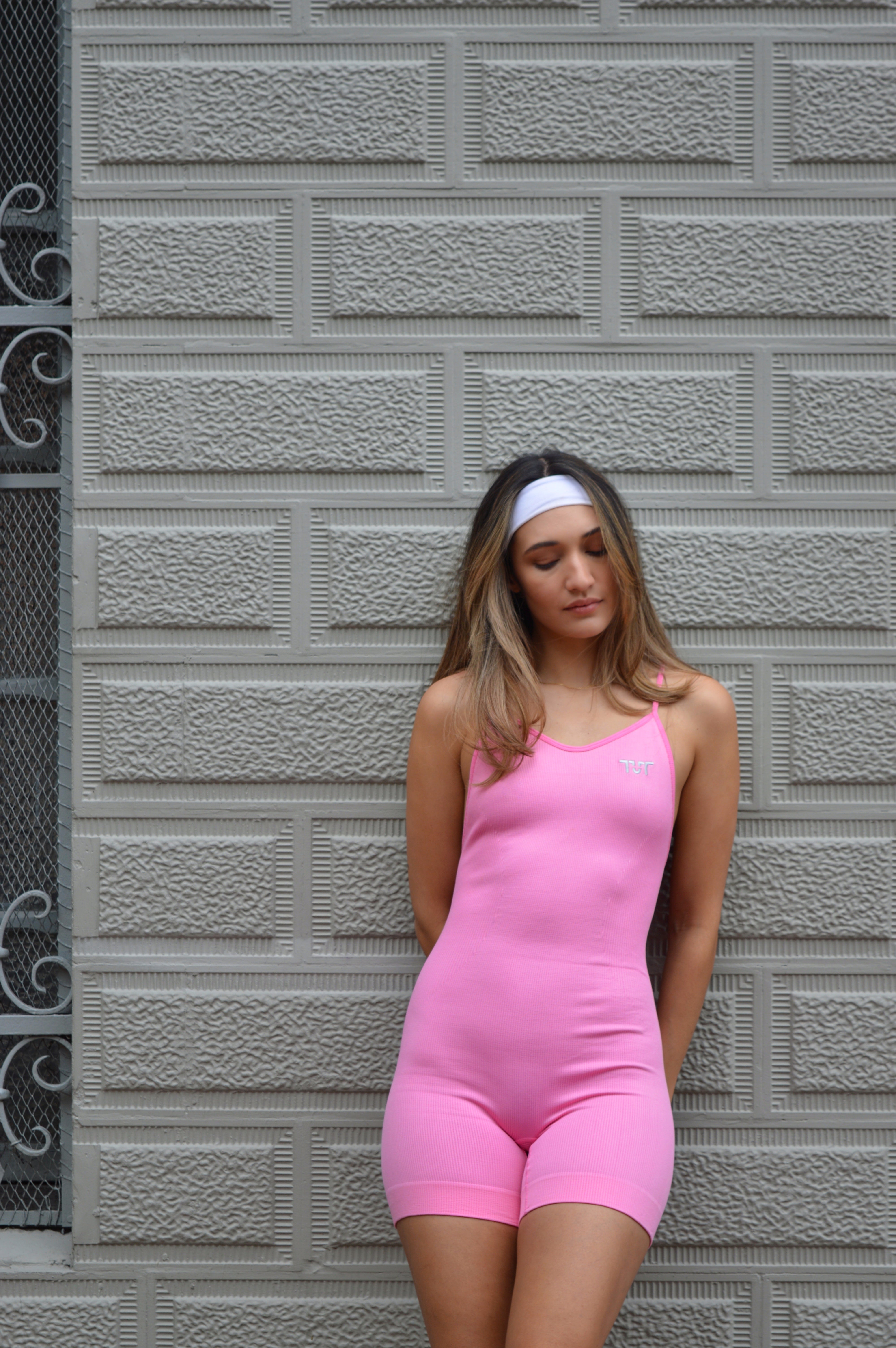 Classic Short Jumpsuit Baby Pink